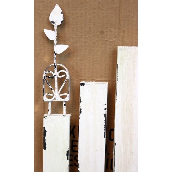 Southern Living SLAH Picket Fence Planter Metal Wood Wall Hang #40057 Farm Rusti - Picture 6 of 11